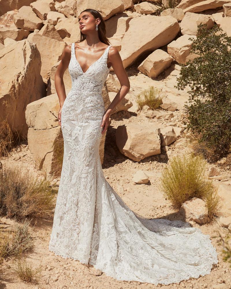 Lp2420 backless boho wedding dress with lace and removable long sleeves4